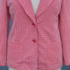 Vintage Fitted Jacket Red Houndstooth size M (VC-001) - Image 2