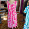 1970s Sleeveless Dress with Belt Pink/White size S-M (VC-008)
