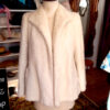 1970s White Faux Fur Winter Coat size Medium (VC-010)