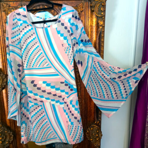 Vintage Blouse with Flared Sleeves Miss Selfridge size 10 (VC-012)