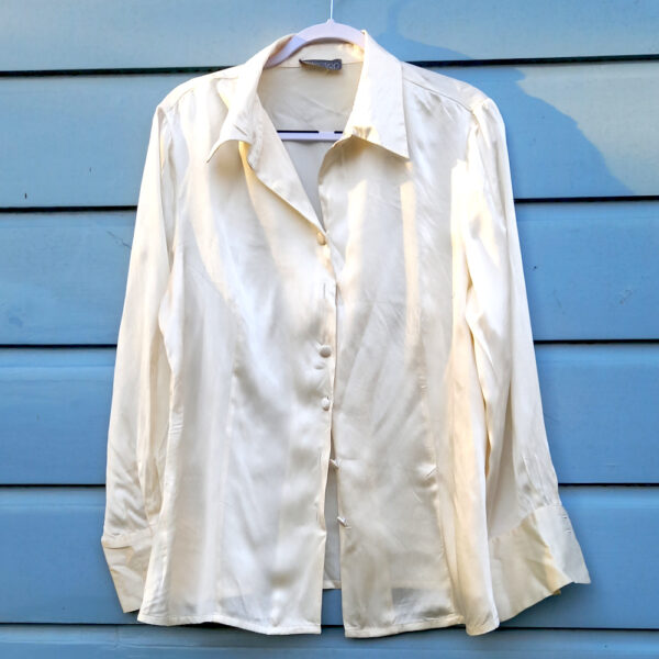 Silk Blouse Cream size XL Selection by Ulla Popken (VC-017)