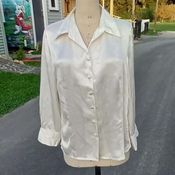 Silk Blouse Cream size XL Selection by Ulla Popken (VC-017) - Image 2