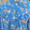 Vintage House Coat Cotton Blue size XL by May Belle  (VC-019) - Image 3