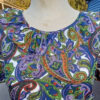 Vintage Dress Paisley Polyester size M-L (VC-020) - Image 2