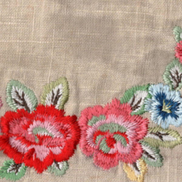 Cath Kidston Linen Purse with Embroidery (VC-033) - Image 3