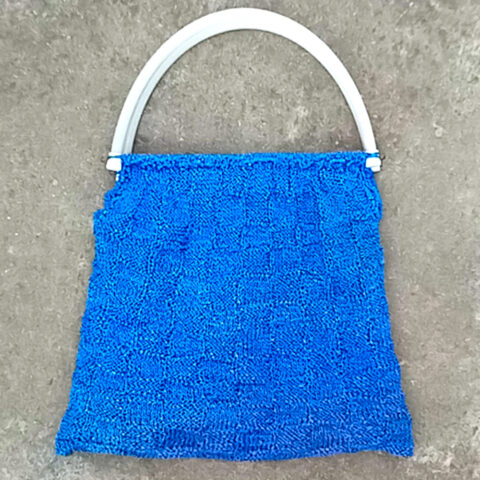 Vintage Knitted Hand Bag Blue (VC-034)