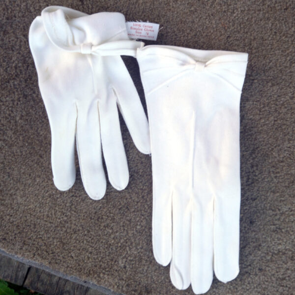 Vintage Simplex Gloves White New size 7 1/2 (VC-036) - Image 2