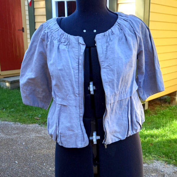 Veronika Maine Top with Zip Grey size 12 (VC-040) - Image 6