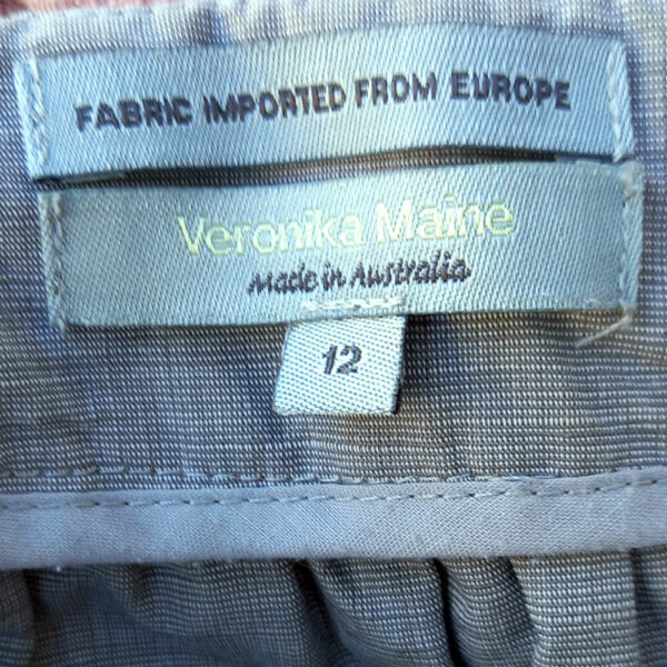 Veronika Maine Top with Zip Grey size 12 (VC-040) - Image 5