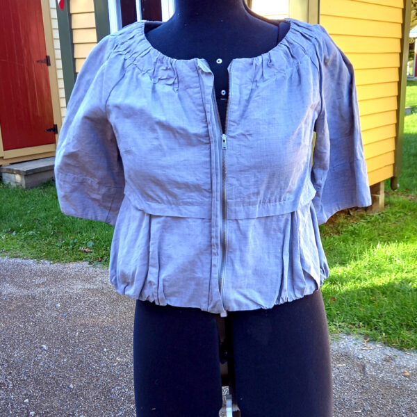 Veronika Maine Top with Zip Grey size 12 (VC-040) - Image 3