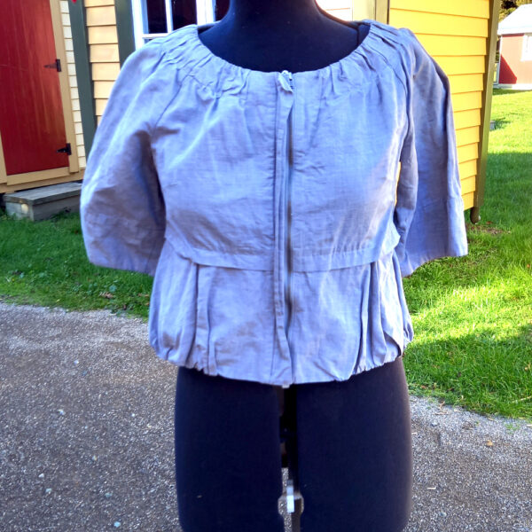 Veronika Maine Top with Zip Grey size 12 (VC-040) - Image 2