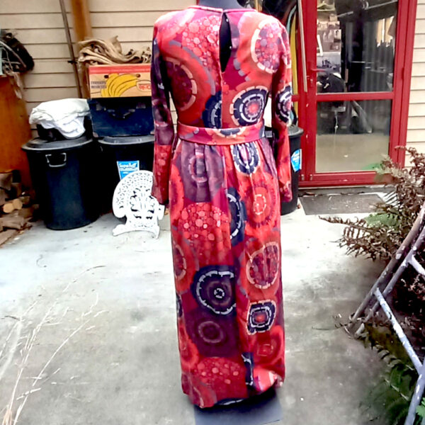 1970s VENCA Full Length Polyester Dress with Belt size 16 (VC-044) - Image 2