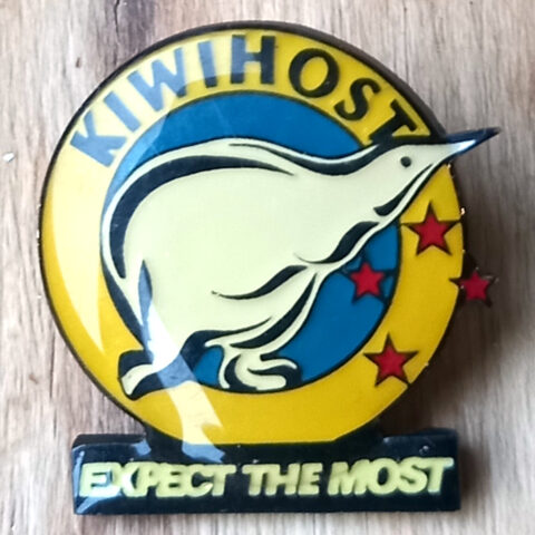 Vintage Lapel Pin KiwiHost Expect the Most (VCAJ-018)