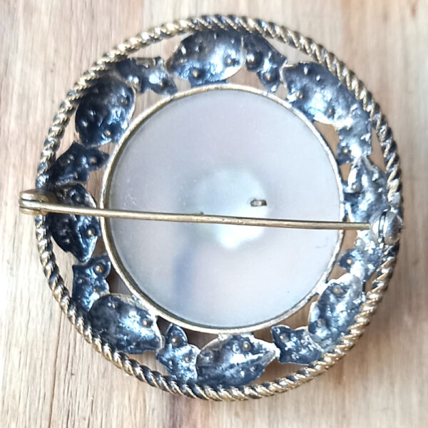 1930s Cut Steel and Glass Brooch (VCAJ-022) - Image 2