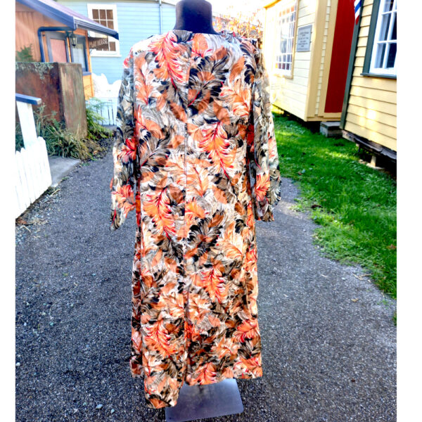 Vintage Polyester Dress Orange/Brown/Black size L-XL (VCD-001) - Image 7