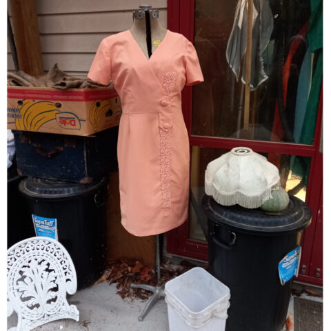 Vintage Dress Apricot Colour Camette size S-M (VCD-011)