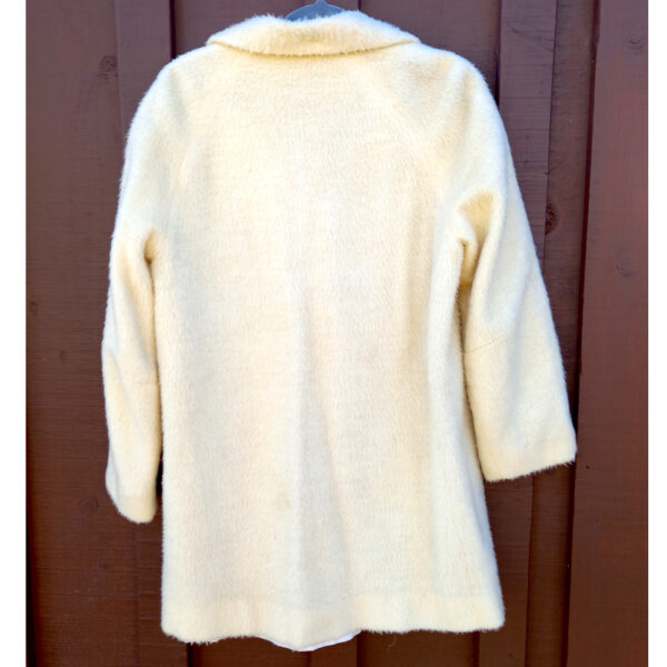 1960s Faux Fur Winter Coat Cream Lady Chelsea size 14 (VCM-001) - Image 2