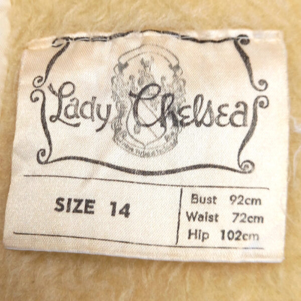 1960s Faux Fur Winter Coat Cream Lady Chelsea size 14 (VCM-001) - Image 4