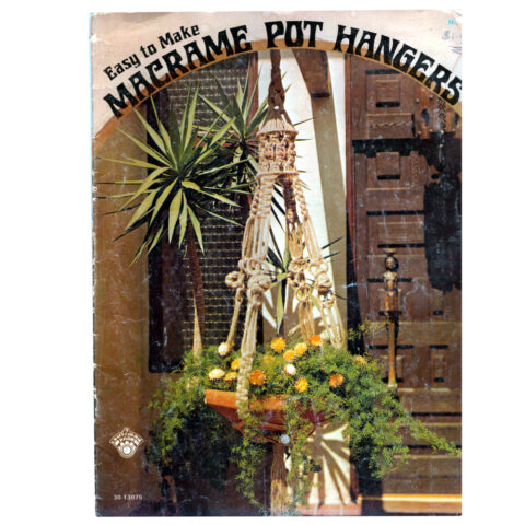 Easy to Make Macrame Pot Hangers by Caren Greenwood H-224 (BK-060)