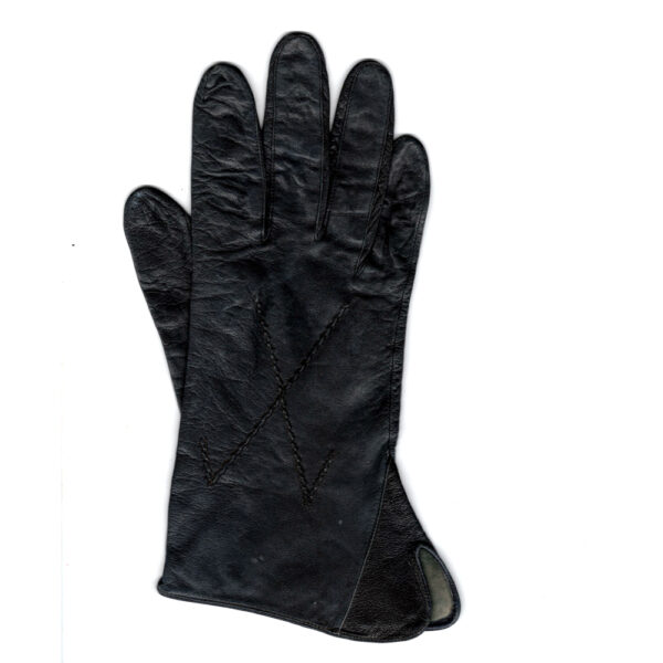 Vintage Kid Leather Gloves Black (VINA-001) - Image 3