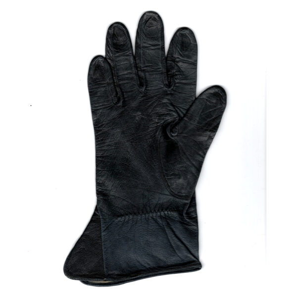 Vintage Kid Leather Gloves Black (VINA-001) - Image 2