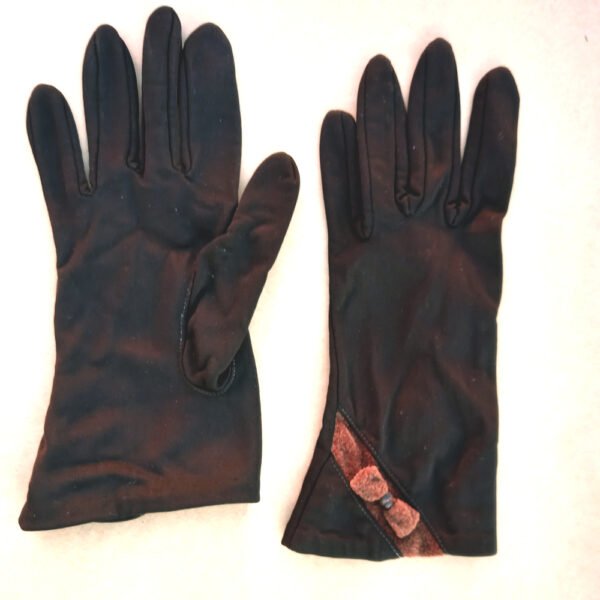 Vintage Gloves Brown size 7 1/2 by Rendez-Vous Simplex (VINA-004) - Image 3