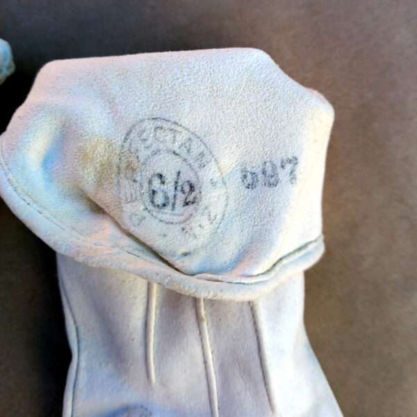 Vintage Kid Leather Gloves White size S Perfectan NZ (VINA-006) - Image 3