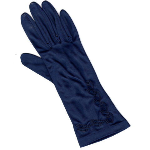 Vintage Gloves Dark Blue size 7 1/2 by Dents (VINA-008)