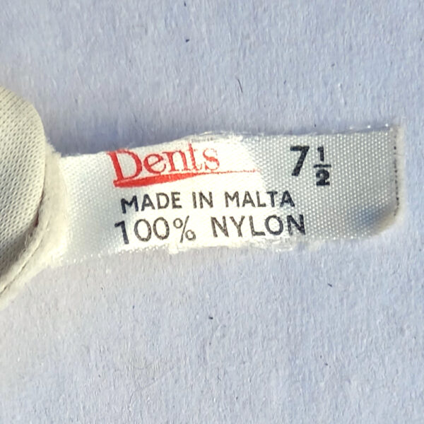 Vintage Gloves White size 7 1/2 by Dents (VINA-009) - Image 2