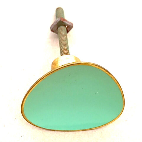 Vintage Mid-Century Green Enamel Pull Handle (ANTR-003)