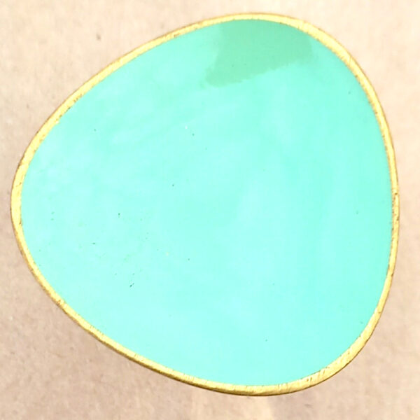 Vintage Mid-Century Green Enamel Pull Handle (ANTR-003) - Image 3