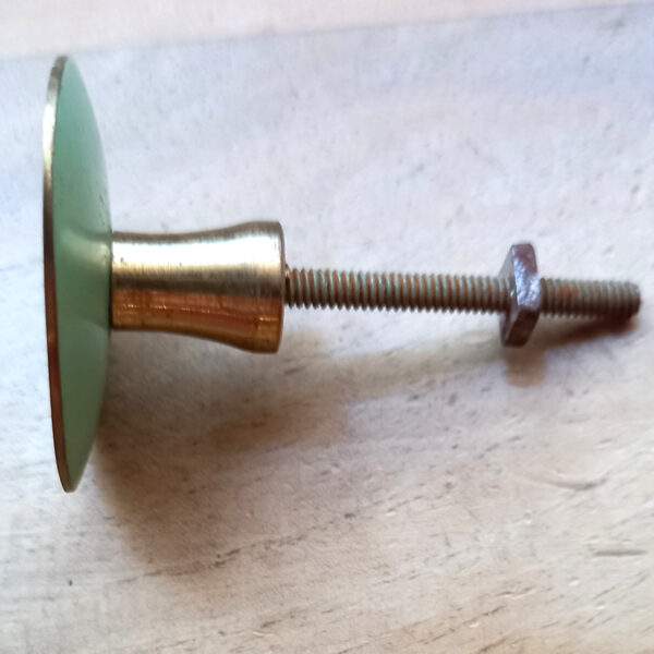Vintage Mid-Century Green Enamel Pull Handle (ANTR-003) - Image 4