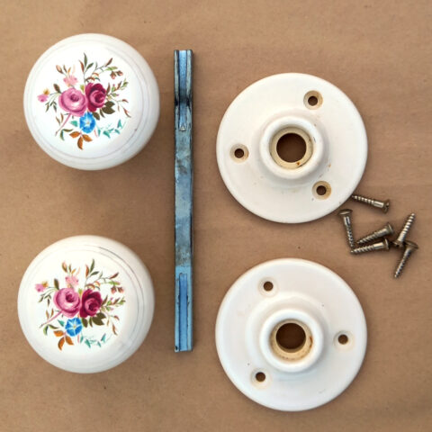 Retro Crown Lynn MILLEFLEURS Ceramic Door Handles (ANTR-004)