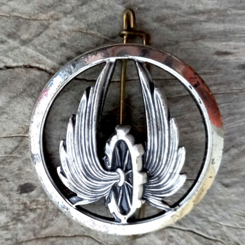 Vintage French Army Beret Badge Train (ARMY-008)