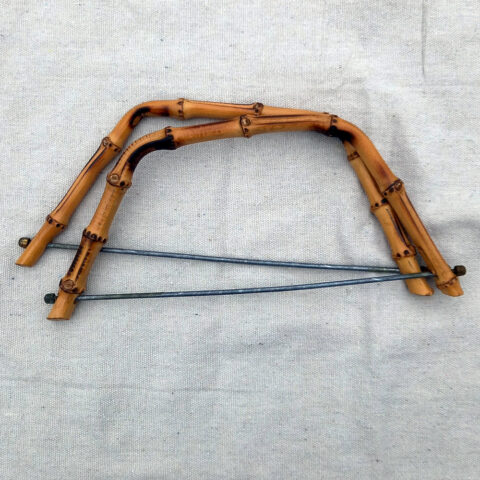 Vintage Real Bamboo Handbag Handles x2 (MIS-012)