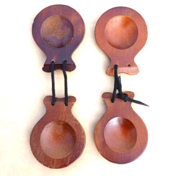 Vintage Genuine Spanish Flamenco Dance Castanets Pair (REC-017) - Image 4