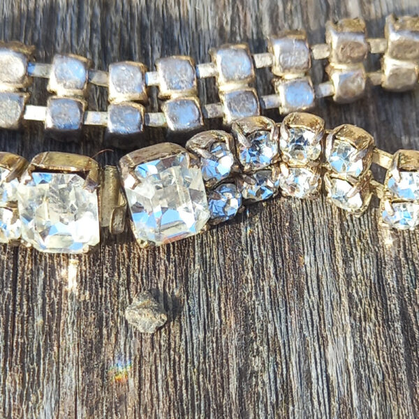 Vintage Double-Row Rhinestone (Strass) Bracelet (VCAJ-026) - Image 4
