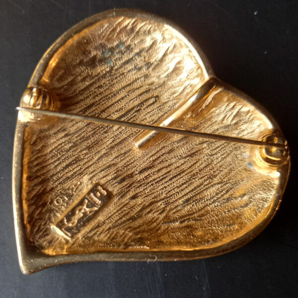 Vintage Yves St Laurent Heart Brooch and Pendant (VCAJ-040) - Image 3