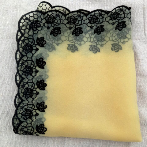 Vintage Retro Sheer Chiffon Scarf Yellow (VCAM-002)