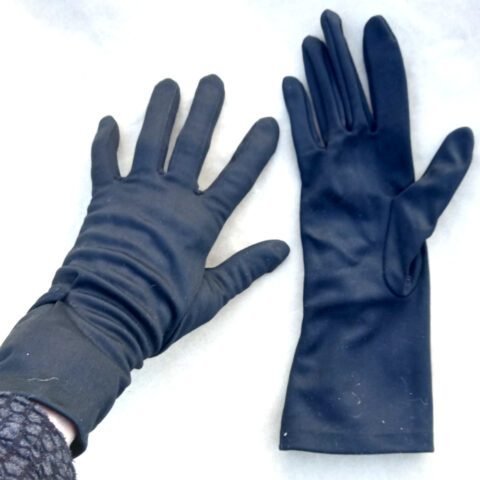 Vintage Gloves Black size 7 1/2 by Chancellor (VINA-010)
