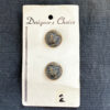 12mm Vintage Designer's Choice Buttons Metal on Card x2 (BUT-024)