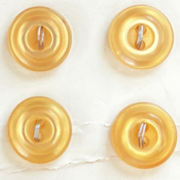 12mm Vintage Lansing Buttons Amber On Card x9 (BUT-025) - Image 2
