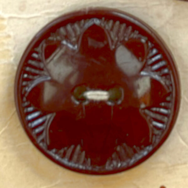 20mm Vintage Reversible Buttons Brown x5 On Card (BUT-030) - Image 3