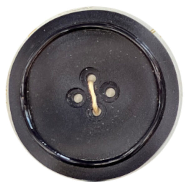 40mm Vintage Buttons Black On Card x6 (BUT-032) - Image 2