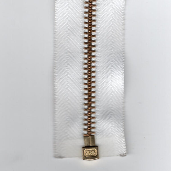 YKK #5 Open End Zipper Metal White 760mm long (MIS-022) - Image 4