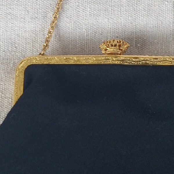 Vintage Black Purse with Embroidery (VC-036) - Image 5