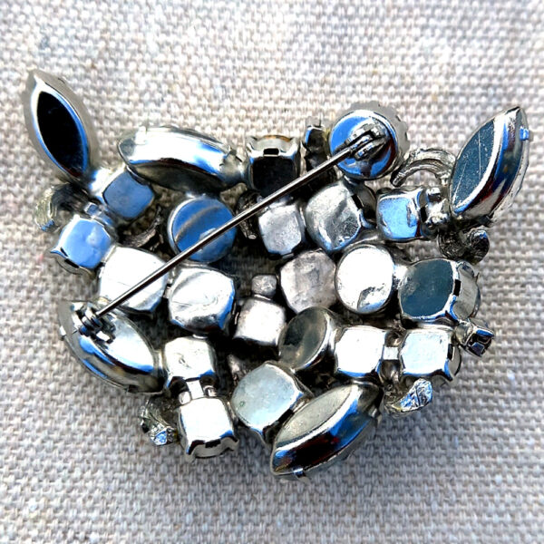 Beautiful Large Vintage Rhinestone Brooch Concave (VCAJ-044) - Image 2