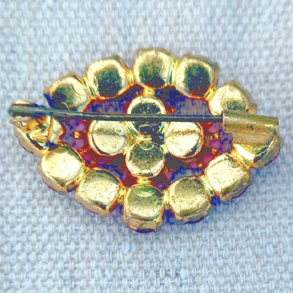 Faux Pink Rhinestone Brooch (VCAJ-046) - Image 2