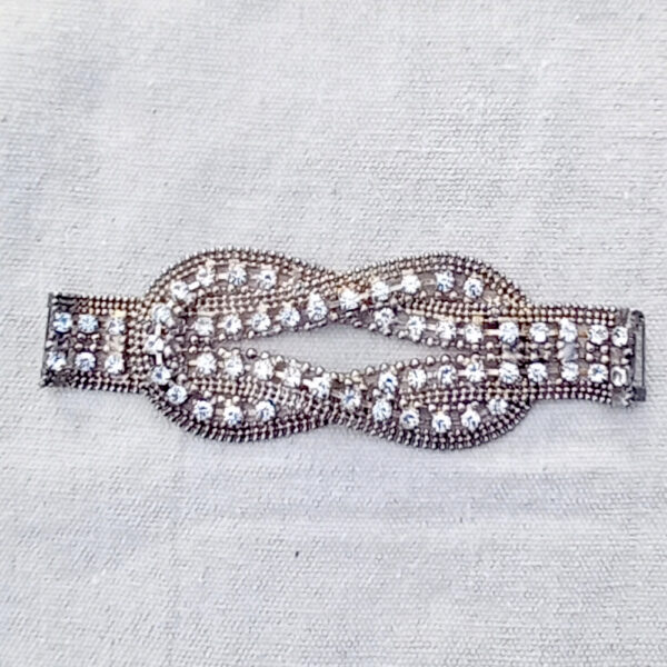 Vintage Double-Loop Rhinestone (Strass) Brooch (VCAJ-049)