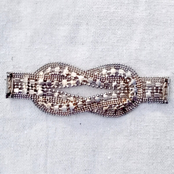 Vintage Double-Loop Rhinestone (Strass) Brooch (VCAJ-049) - Image 3